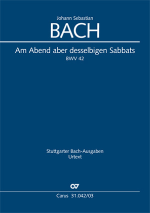 Book cover for And in the ev'ning of that very Sabbath (Am Abend aber desselbigen Sabbats)