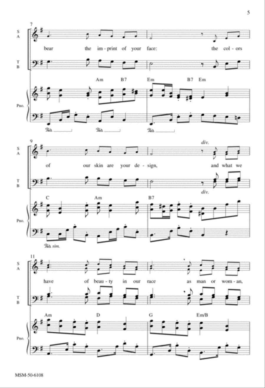 The Imprint of God's Face 4-Part scores gallery preview page 4