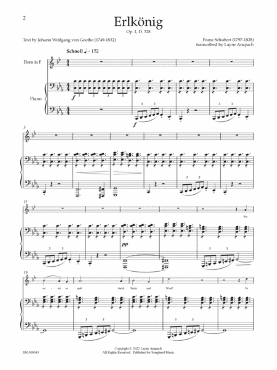 Erlkönig Horn scores gallery preview page 5