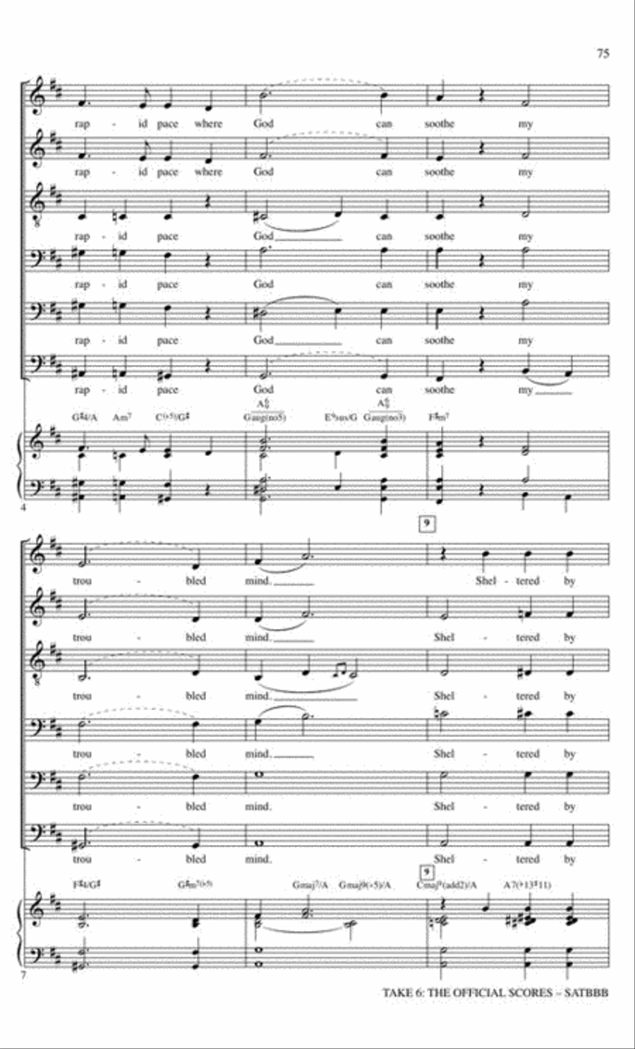 Take 6: The Official Scores Divisi scores gallery preview page 9