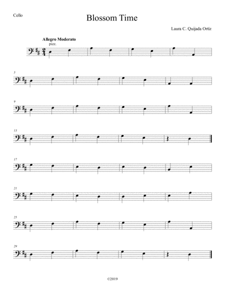 Blossom Time, for early-intermediate string orchestra. SCORE & PARTS. image number null