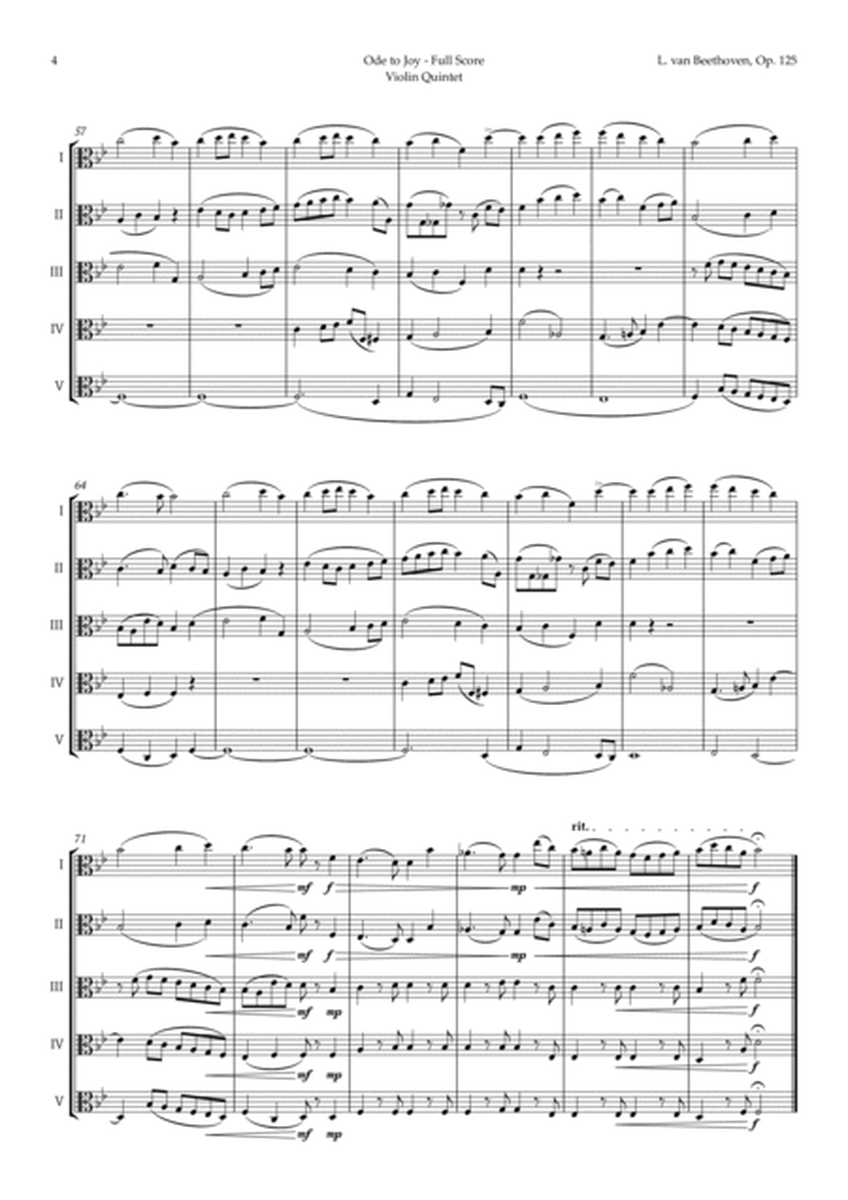 Ode to Joy by Beethoven for Viola Quintet image number null