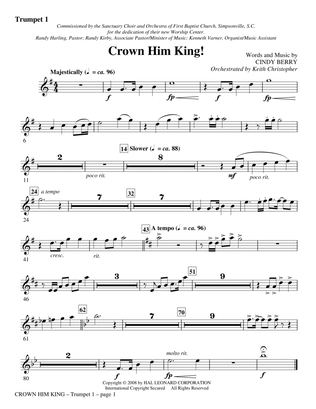 Book cover for Crown Him King! - Trumpet 1