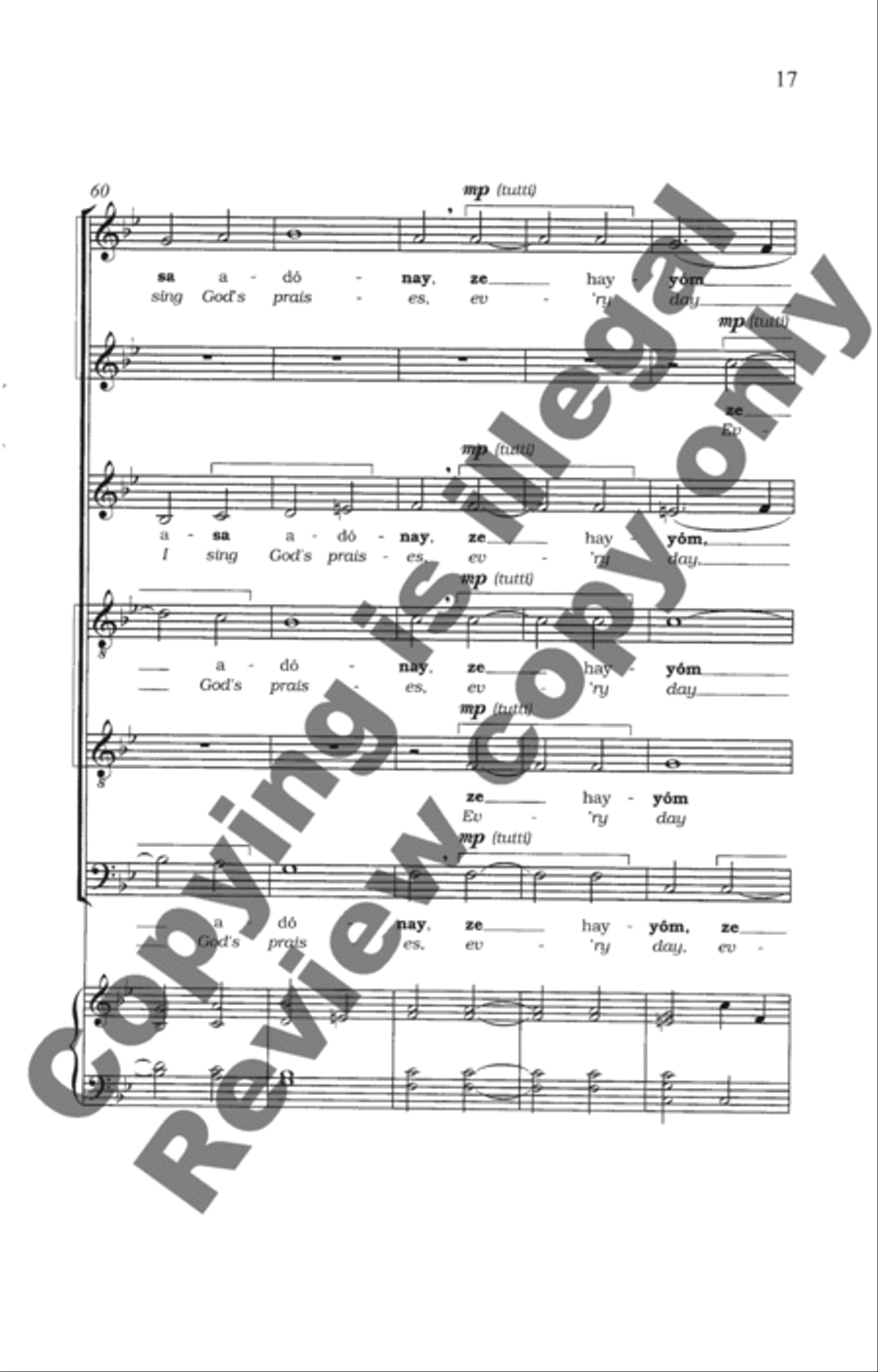 Odekha (Thank you, Lord) SSATBB scores gallery preview page 34