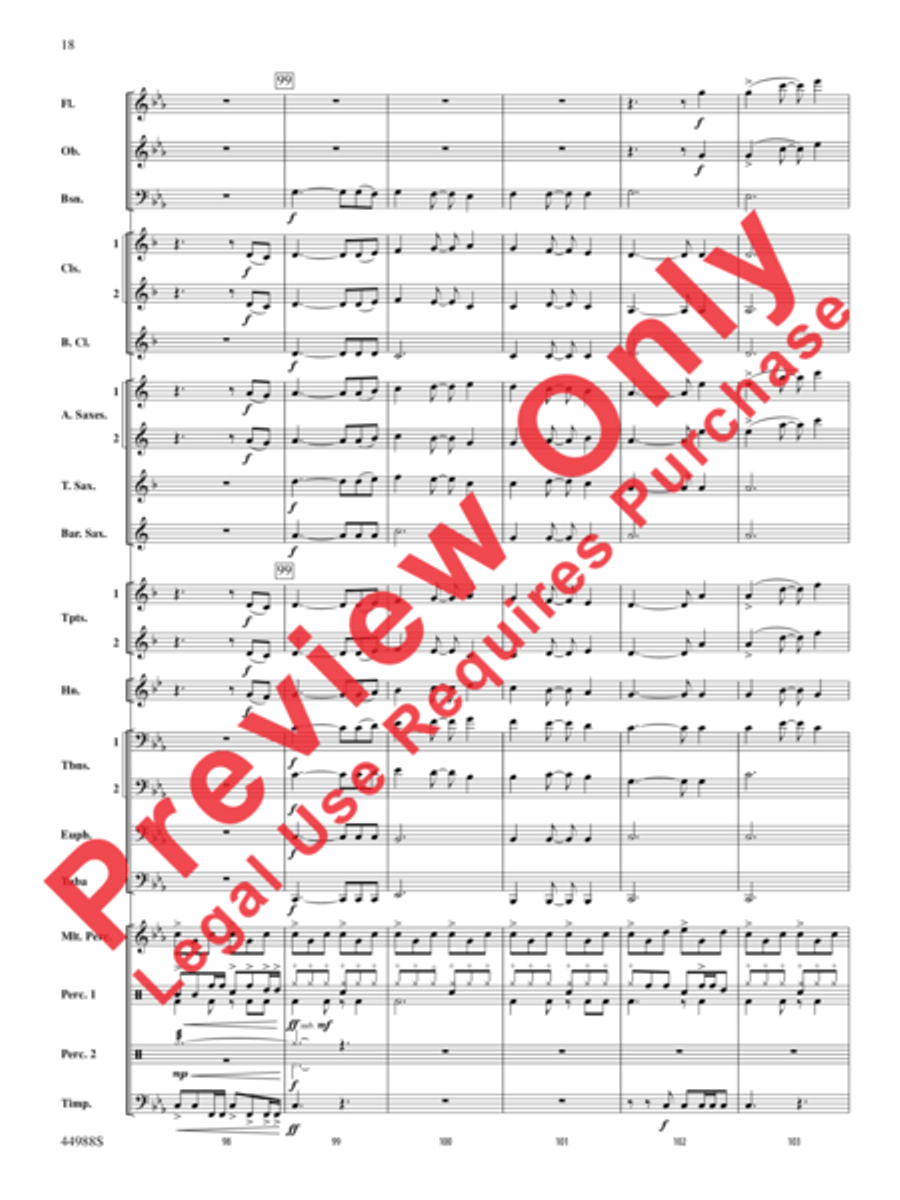 Escape from Dead Raider's Hollow Concert Band scores gallery preview page 19