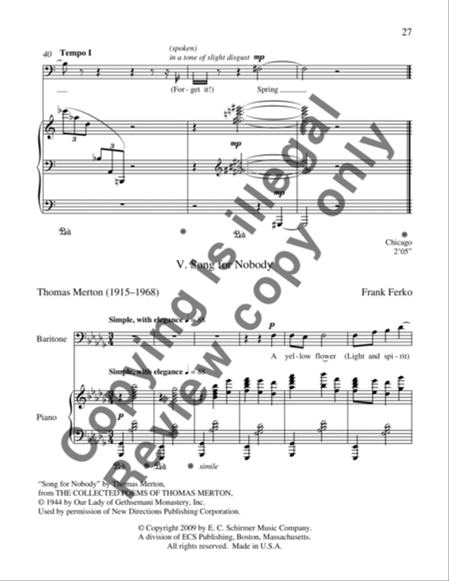 Merton Songs Piano, Vocal scores gallery preview page 13