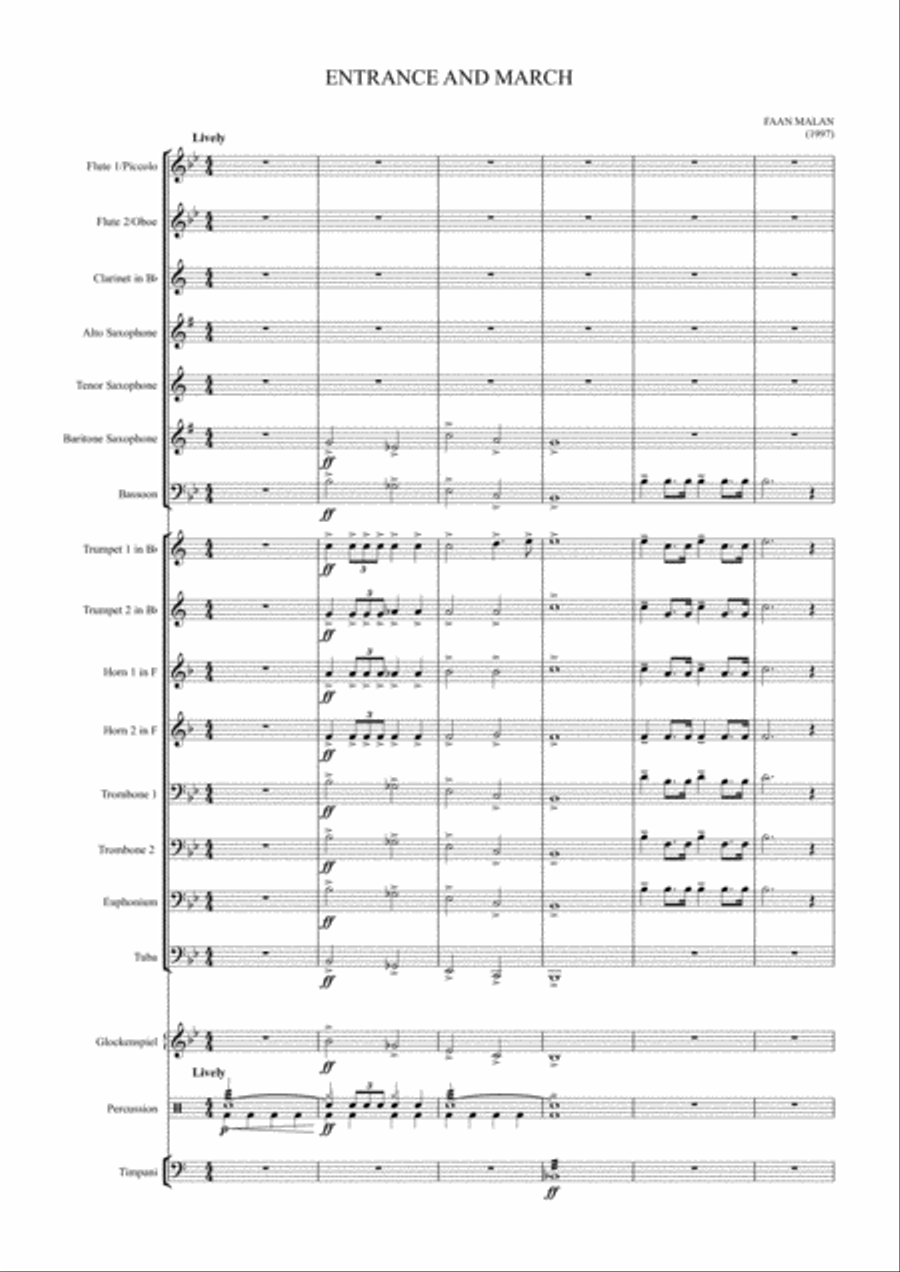 Entrance and March for Band Concert Band scores gallery preview page 1