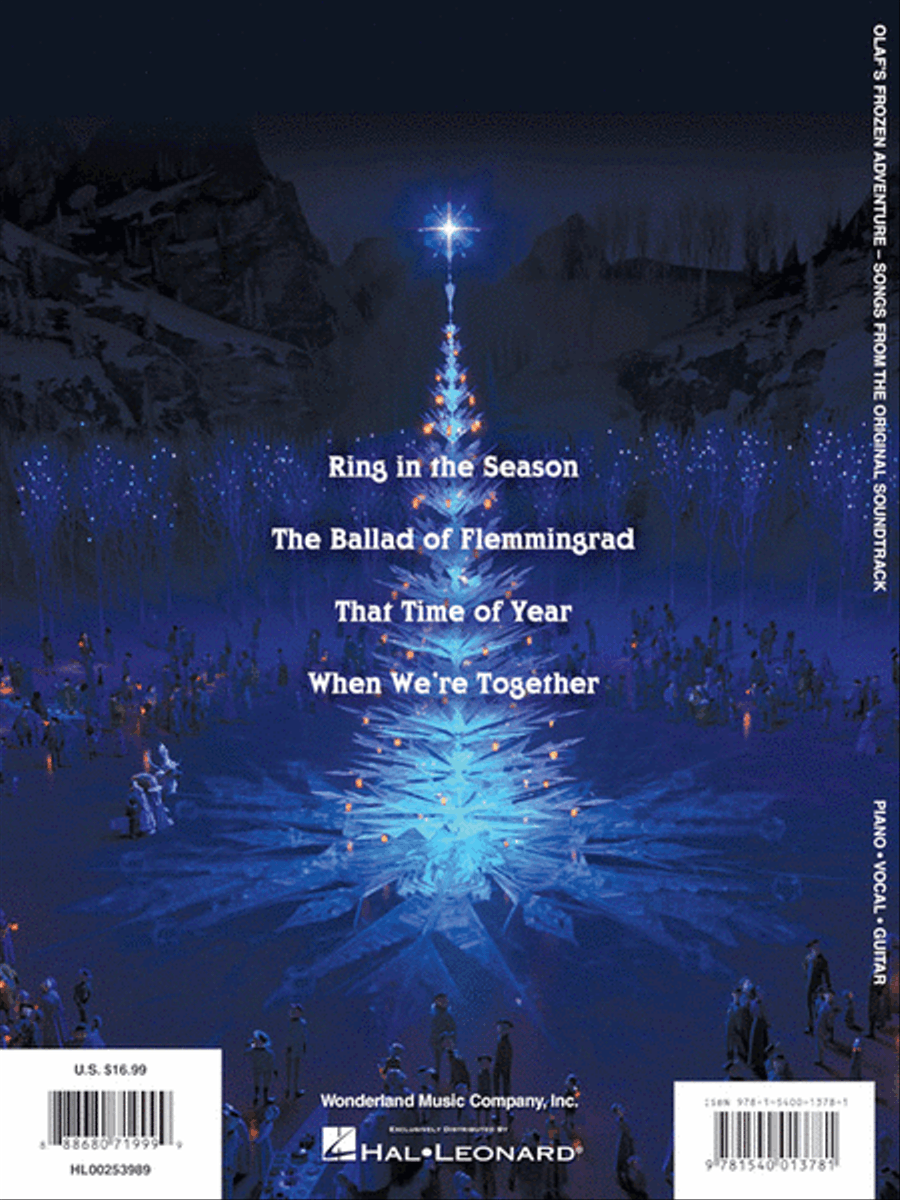 Disney's Olaf's Frozen Adventure Piano, Vocal, Guitar scores gallery preview page 6
