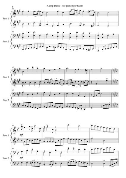 Camp David for piano (4 hands) image number null