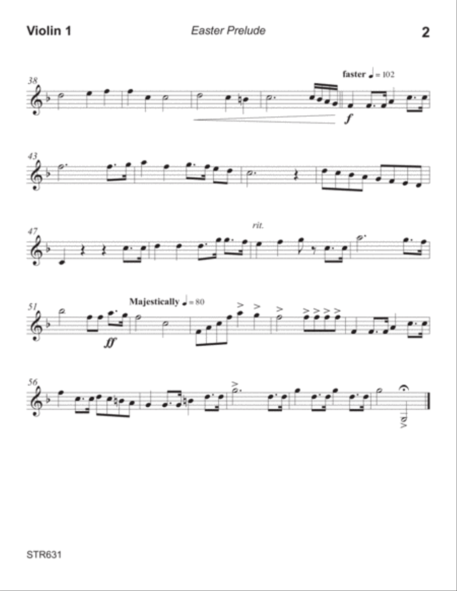 EASTER PRELUDE - String Quartet - unaccompanied (Grade 3) String Quartet scores gallery preview page 5
