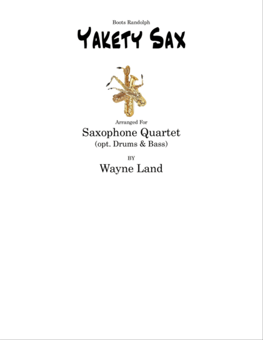 Yakety Sax Saxophone Quartet scores gallery preview page 1