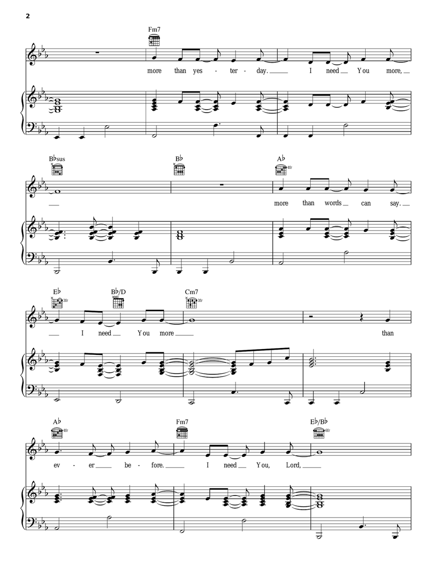 I Need You More Guitar scores gallery preview page 2
