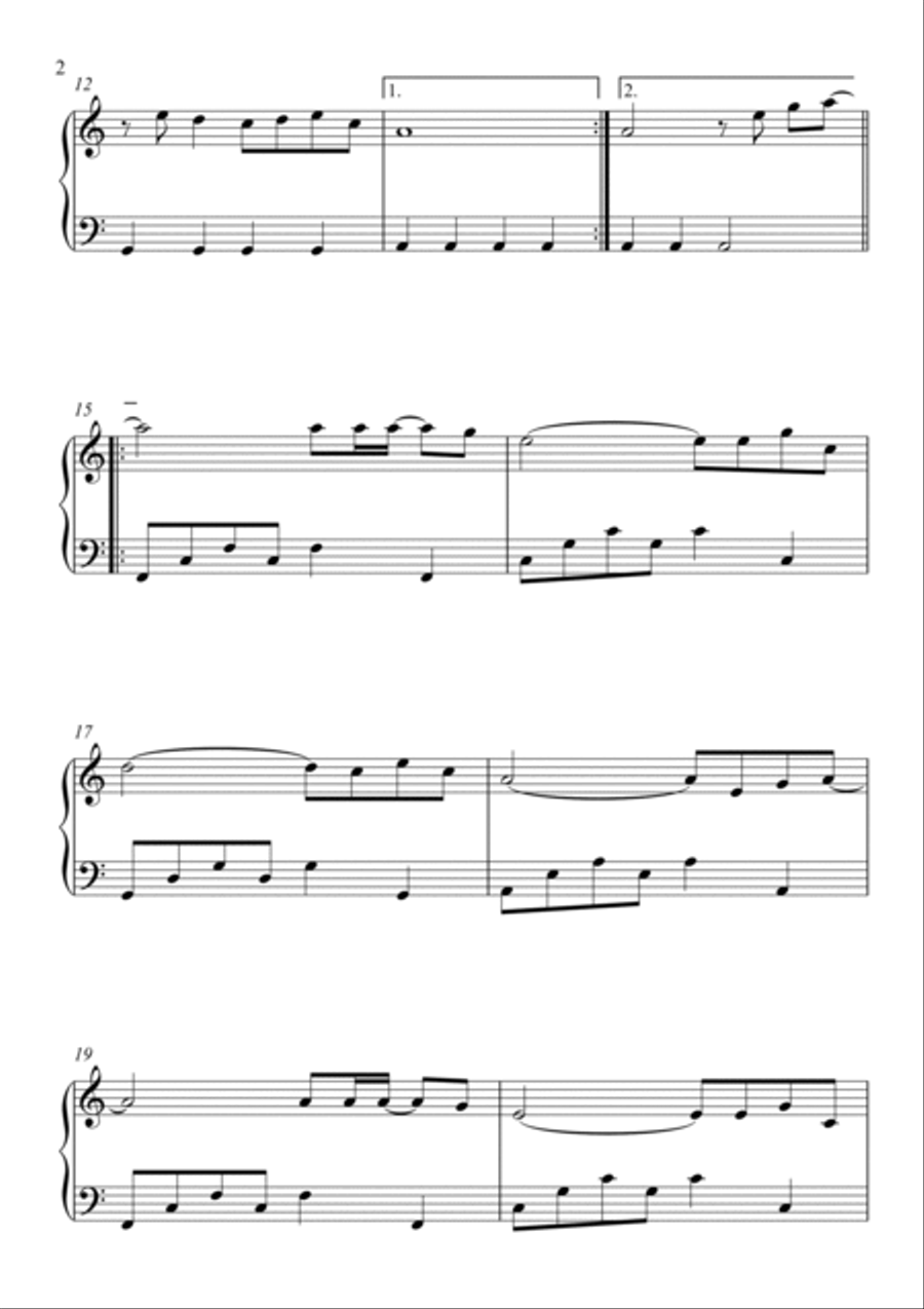 Way Maker Easy Piano scores gallery preview page 2