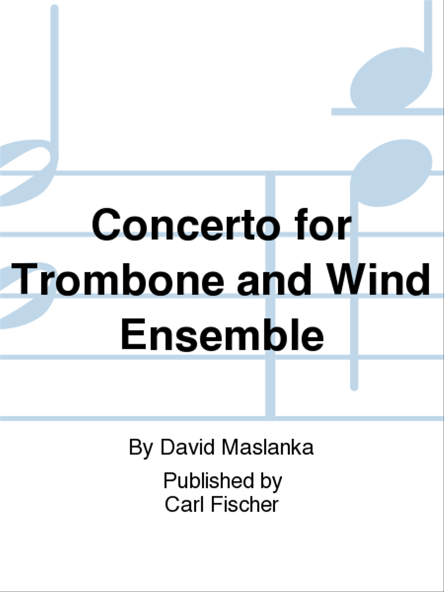 Concerto For Trombone And Wind Ensemble Trombone Solo scores gallery preview page 1