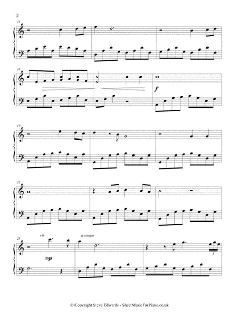 Carrickfergus - Piano Solo - Level Moderate Piano Solo scores gallery preview page 3
