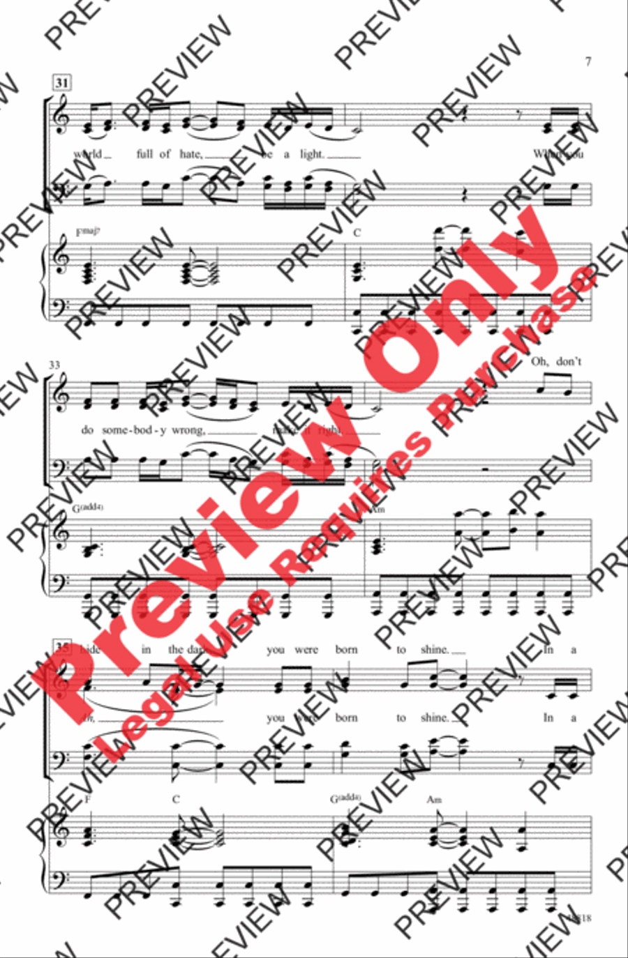 Be a Light Be a Light 4-Part scores gallery preview page 7