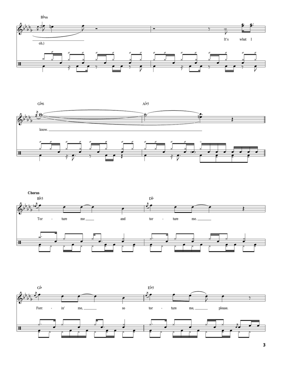 Torture Me Drum Set scores gallery preview page 3