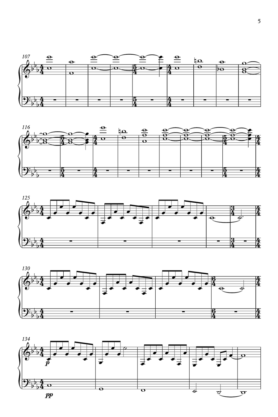 Light Of The Seven Piano Solo scores gallery preview page 5