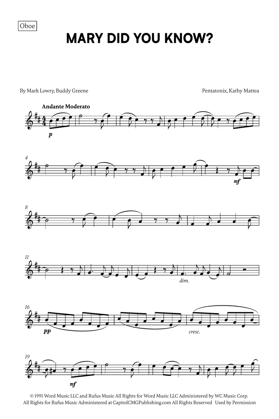 Mary, Did You Know? Mary, Did You Know? Trumpet Duet scores gallery preview page 4