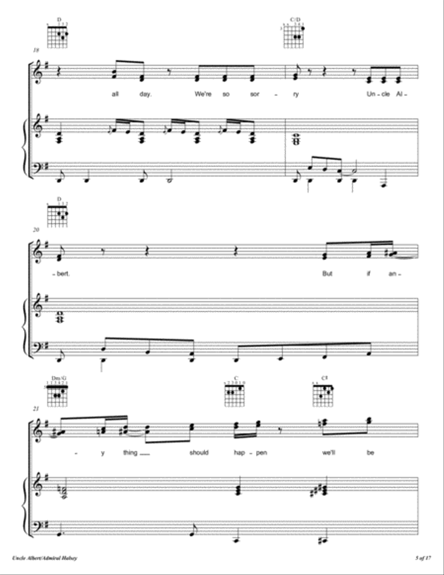 Uncle Albert/admiral Halsey Voice scores gallery preview page 6