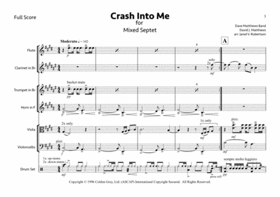 Crash Into Me - Score Only image number null