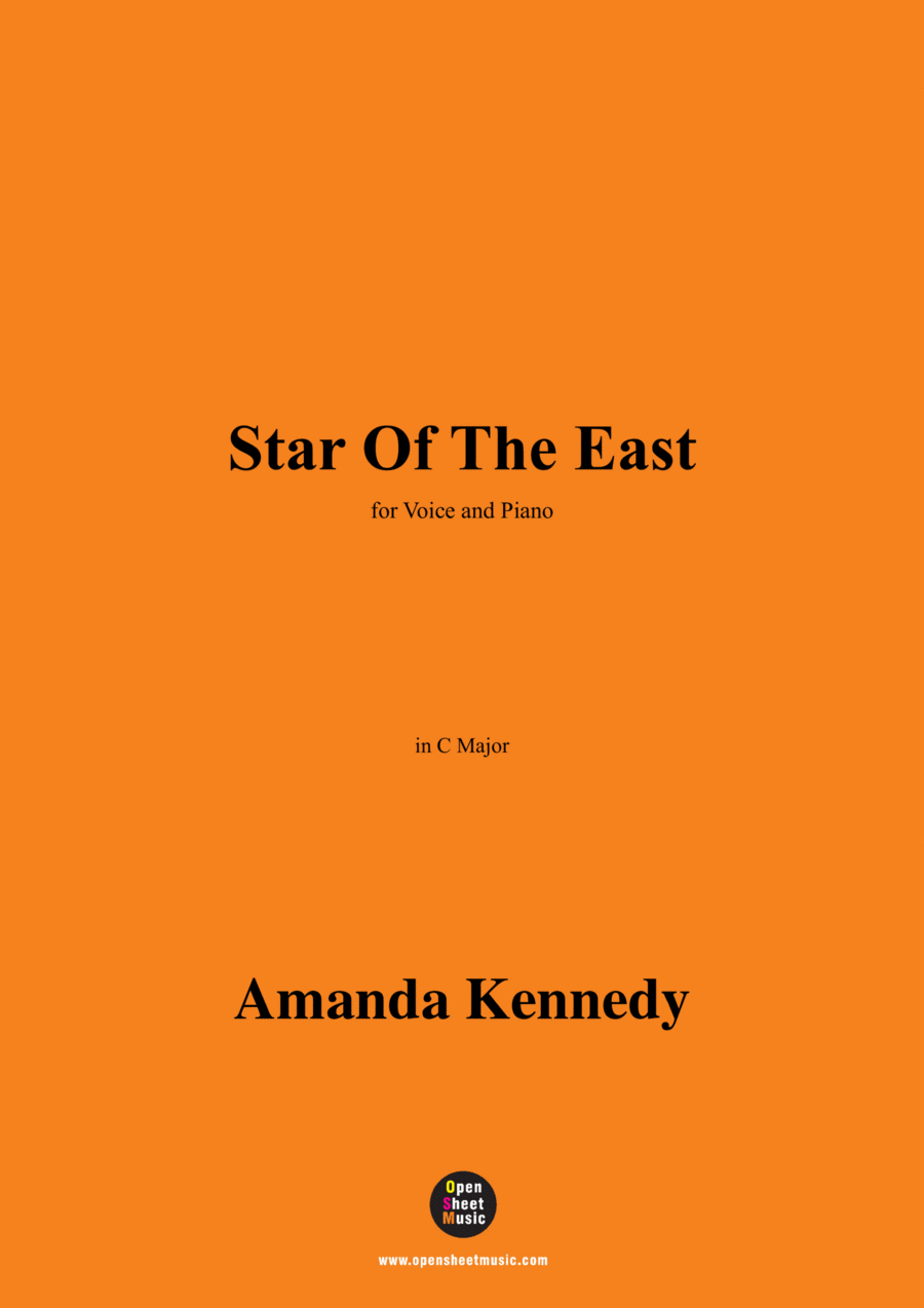 Amanda Kennedy-Star Of The East,in C Major Voice scores gallery preview page 1