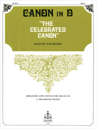 Book cover for Canon in D / The Celebrated Canon (Organ)
