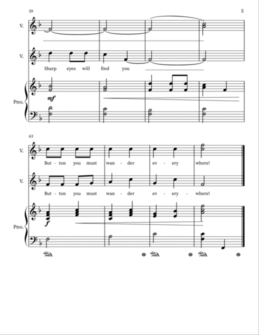 Button You Must Wander Voice scores gallery preview page 5