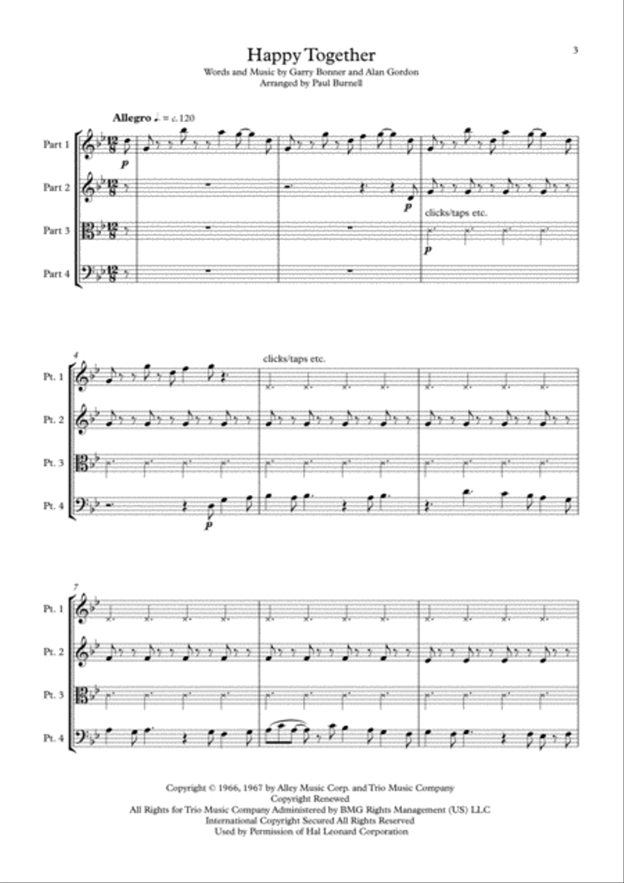 Happy Together Small Ensemble scores gallery preview page 3