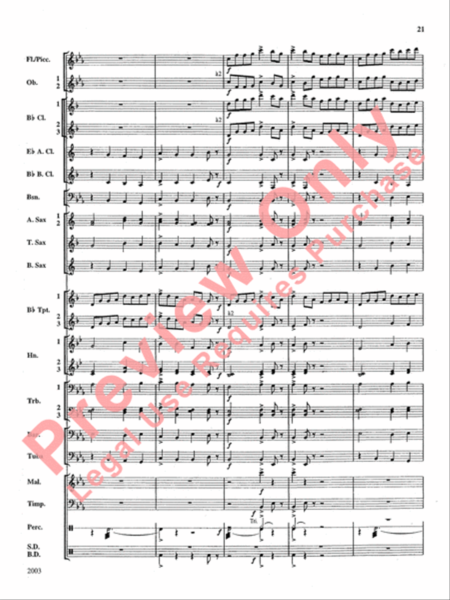 A Percy Grainger Suite Concert Band scores gallery preview page 22