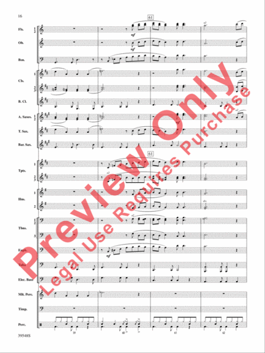 The Beatles Remembered Concert Band scores gallery preview page 17