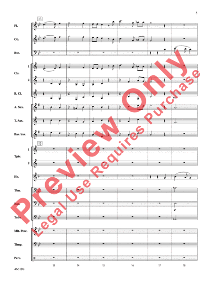 A Ralph Vaughan Williams Portrait Concert Band scores gallery preview page 6