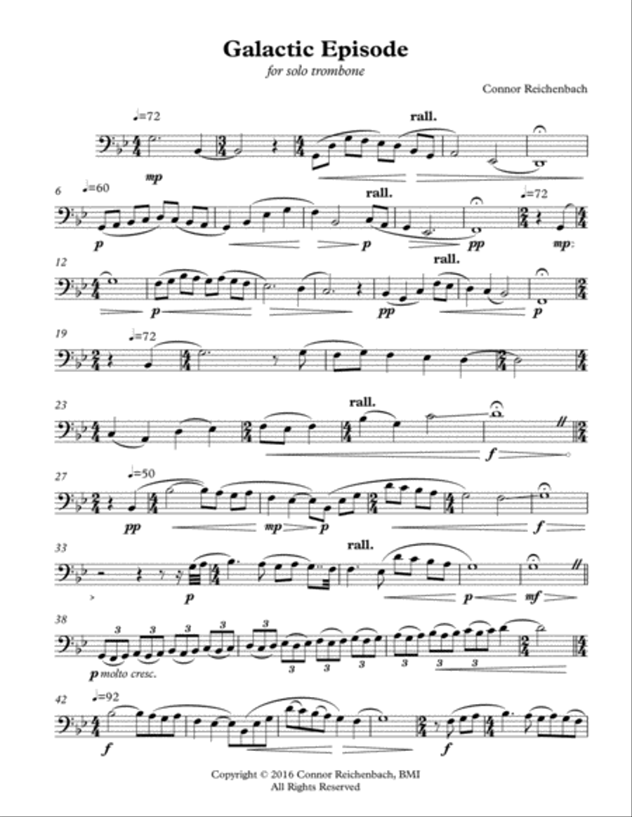 Galactic Episode Trombone Solo scores gallery preview page 1