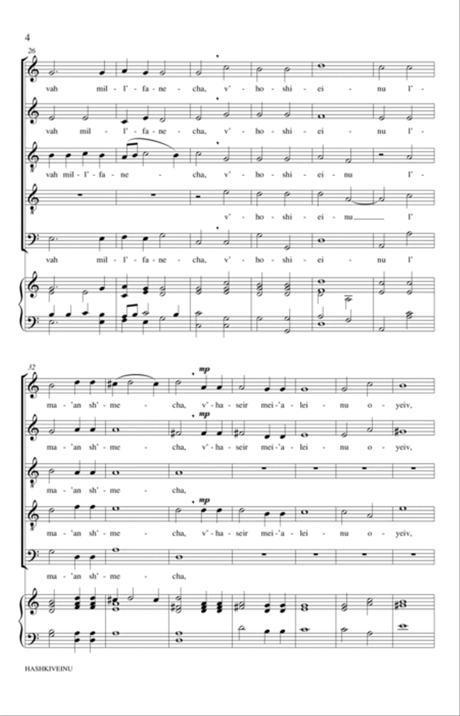 Hashkiveinu Hashkiveinu 4-Part scores gallery preview page 4