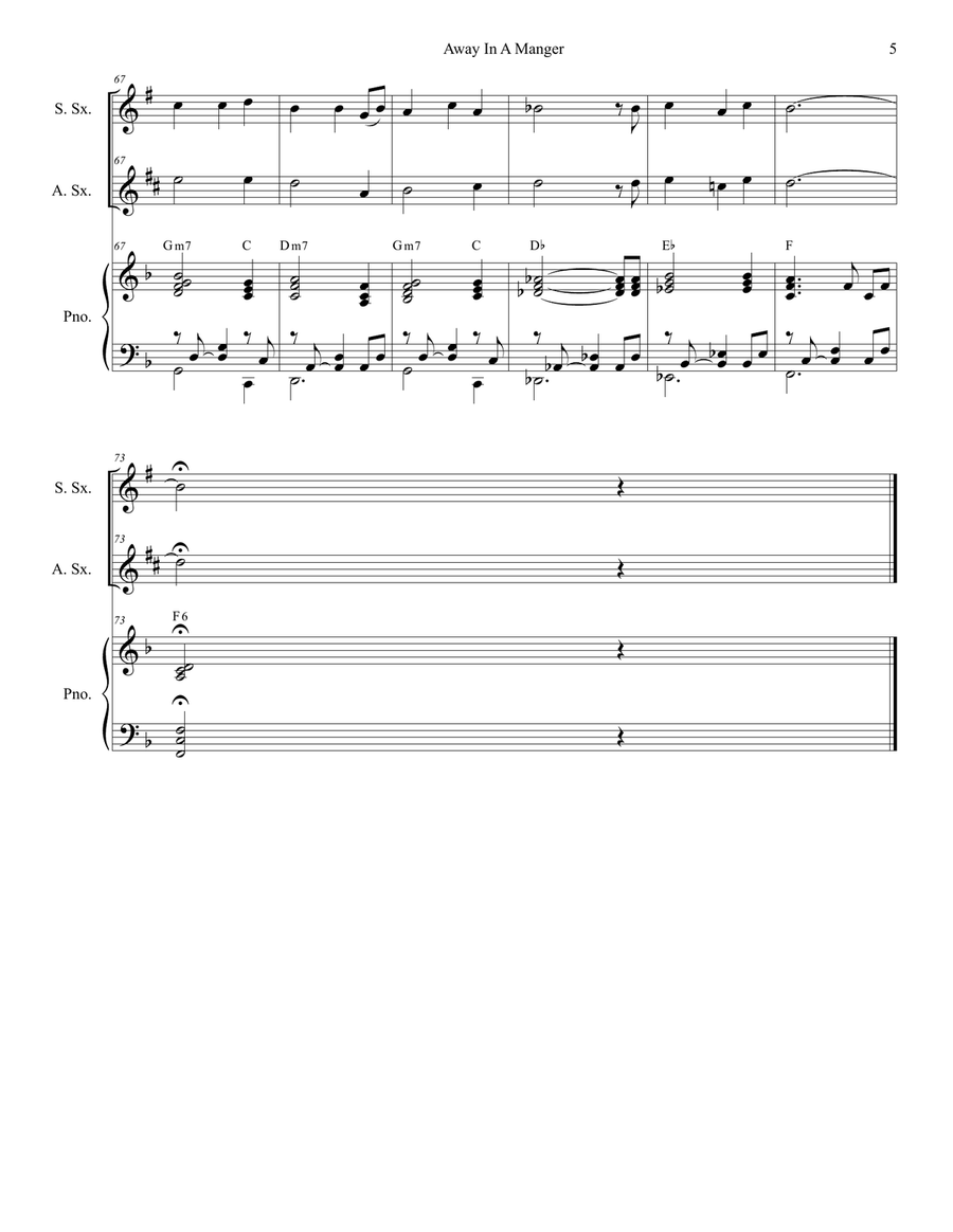 Duets for Soprano and Alto Saxophone for Christmas (Volume 1) Woodwind Duet scores gallery preview page 6
