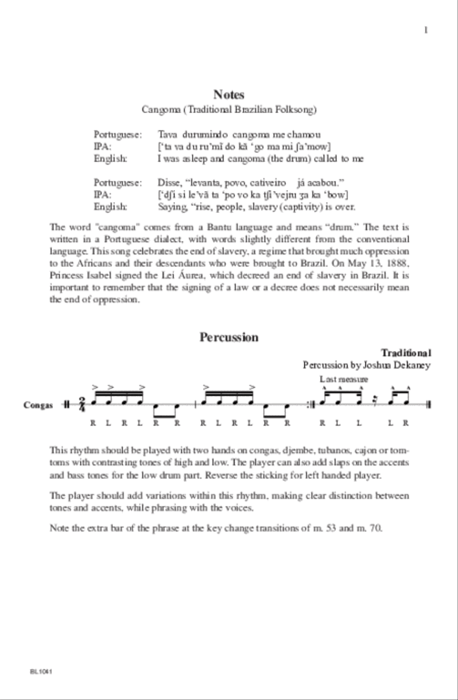 Cangoma Choir scores gallery preview page 10
