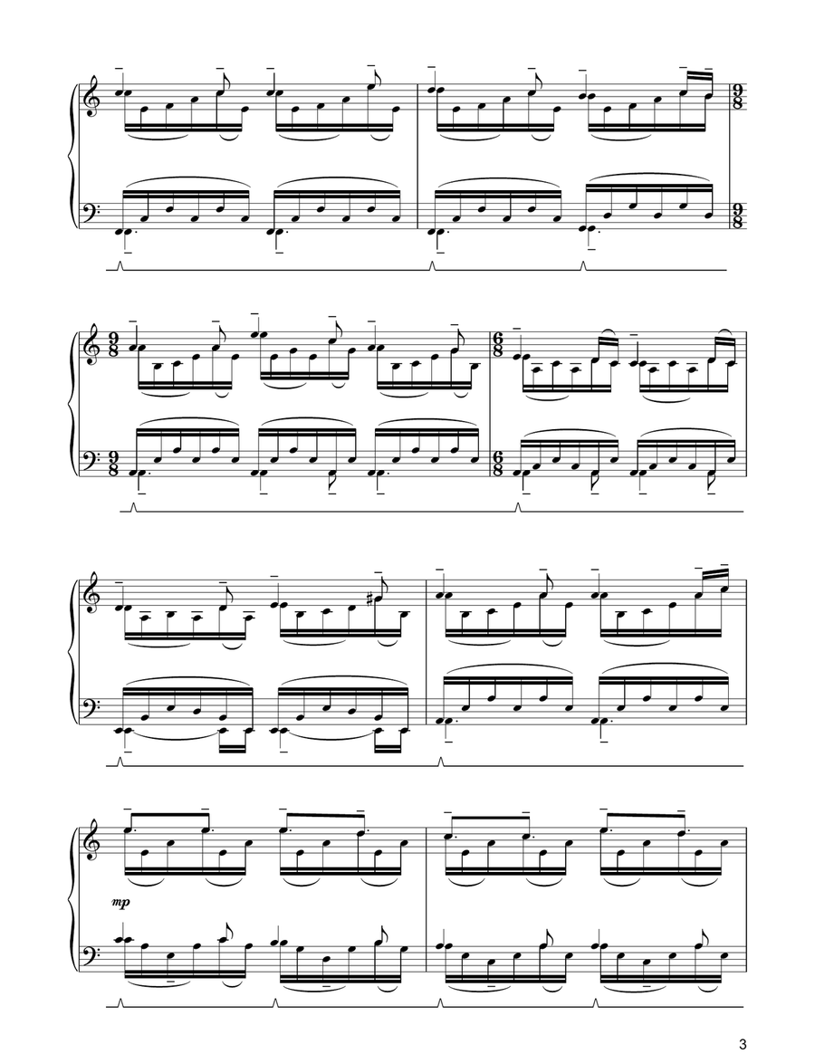 The Heart Asks Pleasure First: The Promise / The Sacrifice Piano Solo scores gallery preview page 3