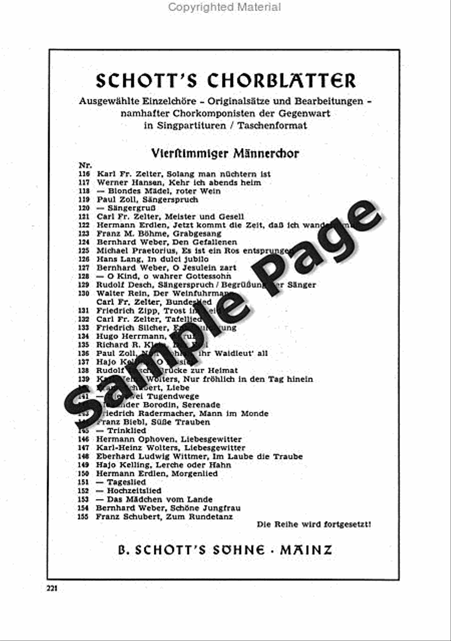 Wiegenlied An Der Bergstrasse Men's Choir scores gallery preview page 5