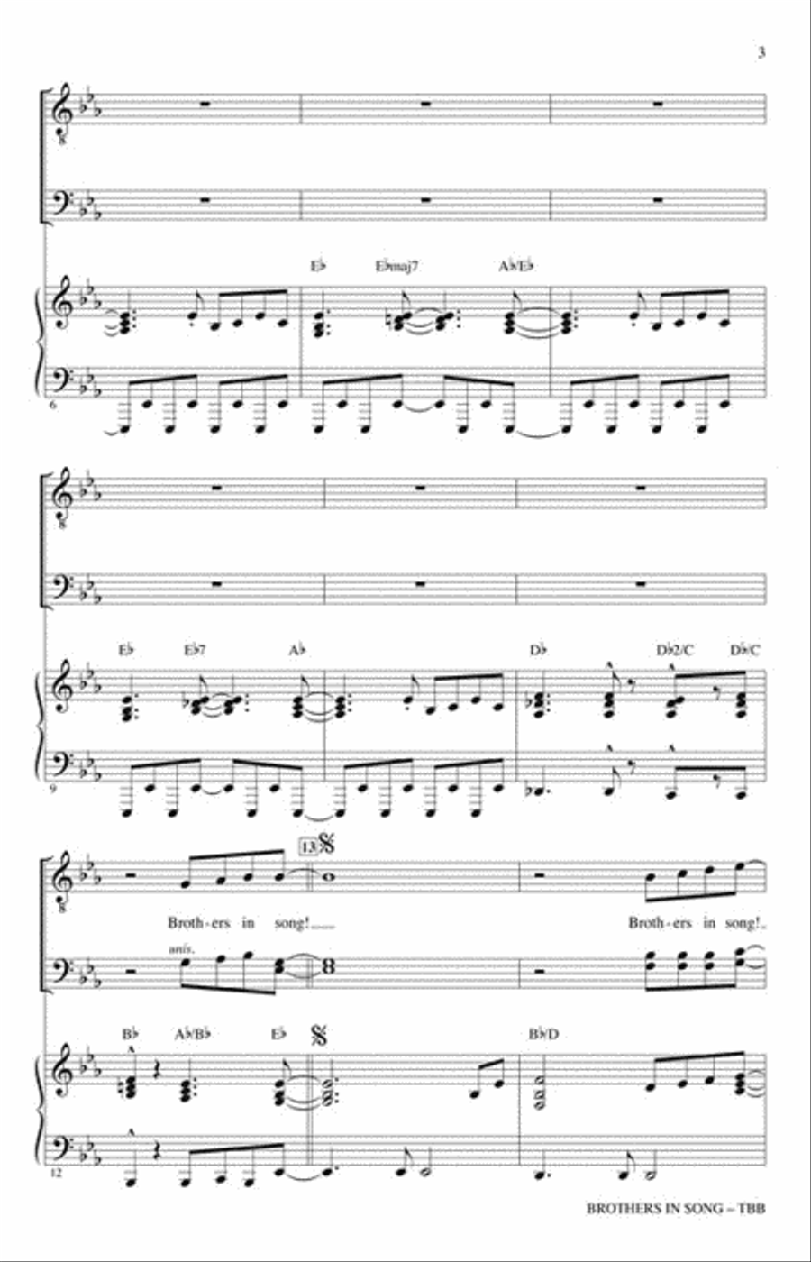 Brothers In Song 3-Part scores gallery preview page 3