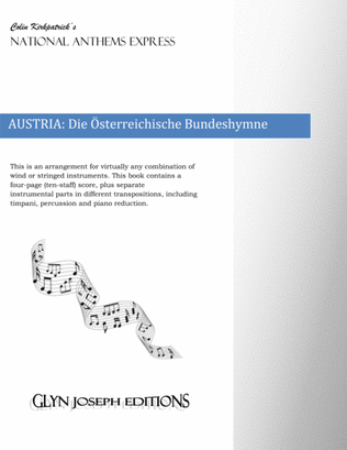 Book cover for Austria National Anthem: Die Österreichische Bundeshymne