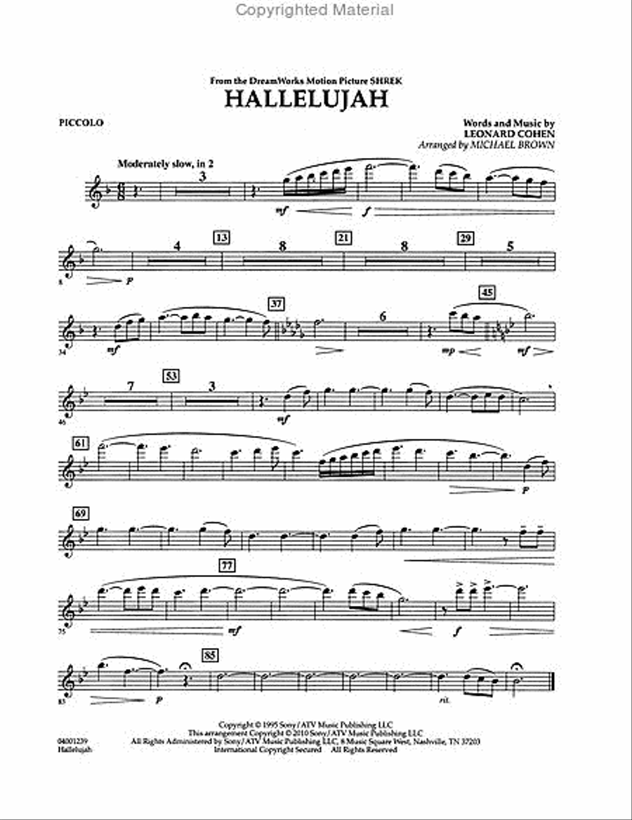 Hallelujah Concert Band scores gallery preview page 7