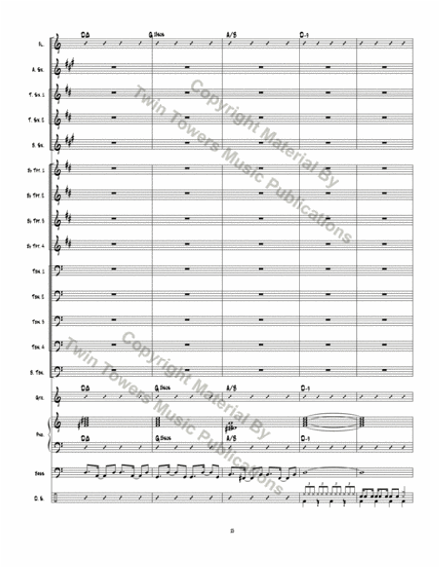 Lindos Olhos: Beautiful Eyes Jazz Ensemble scores gallery preview page 16