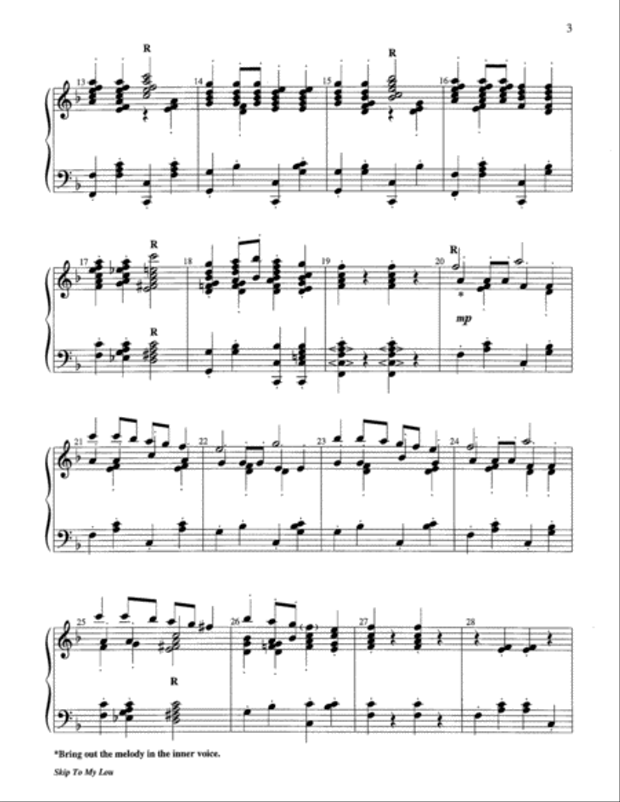 Skip to My Lou Handbell Choir scores gallery preview page 3