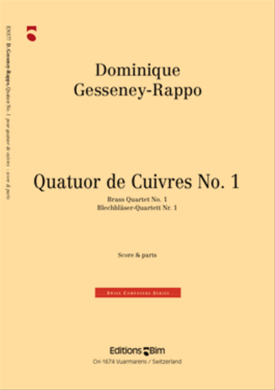 Quatuor No 1 Trombone scores gallery preview page 1
