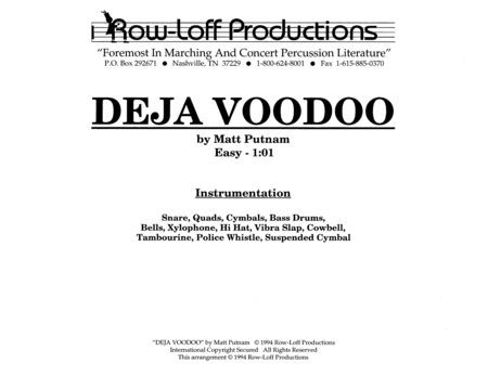 DeJa Voodoo w/Tutor Tracks