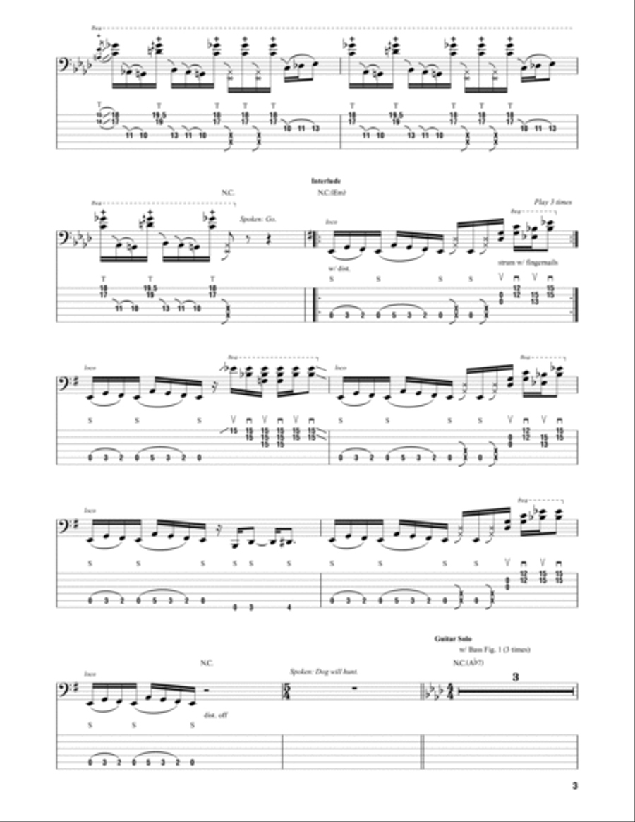 Jerry Was A Race Car Driver Guitar Tablature scores gallery preview page 3