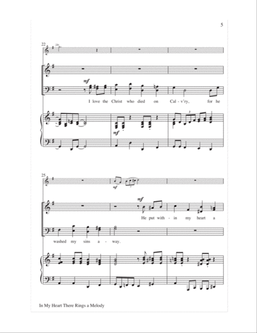 In My Heart There Rings a Melody 4-Part scores gallery preview page 6