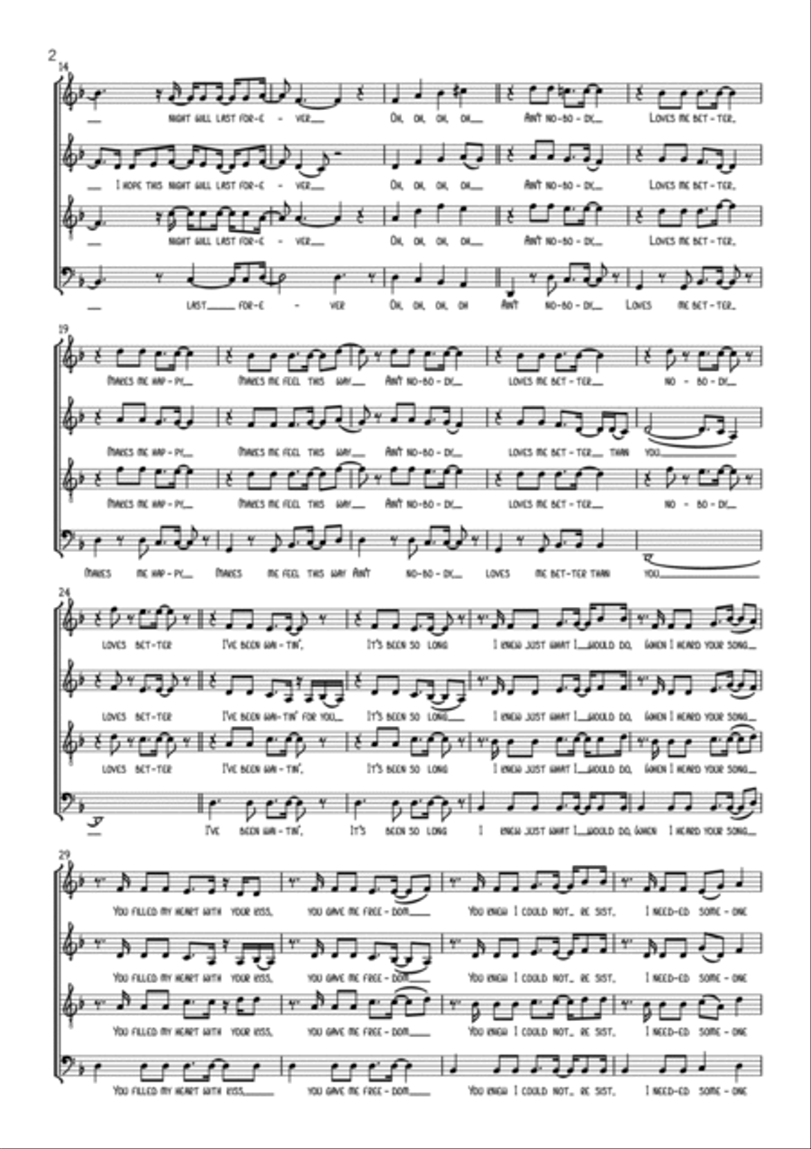 Ain't Nobody 4-Part scores gallery preview page 2