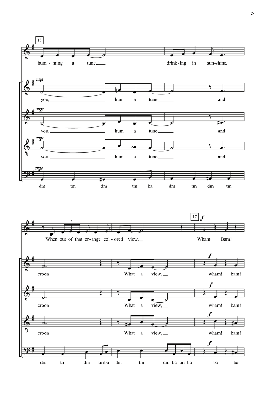 Orange Colored Sky 4-Part scores gallery preview page 3