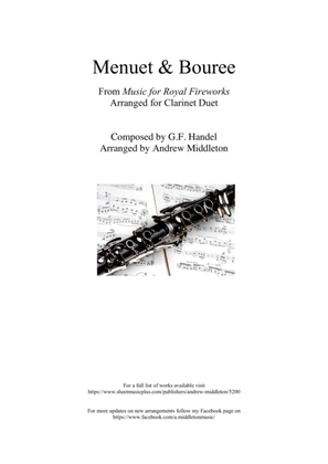 Menuet & Bouree arranged for Clarinet Duet